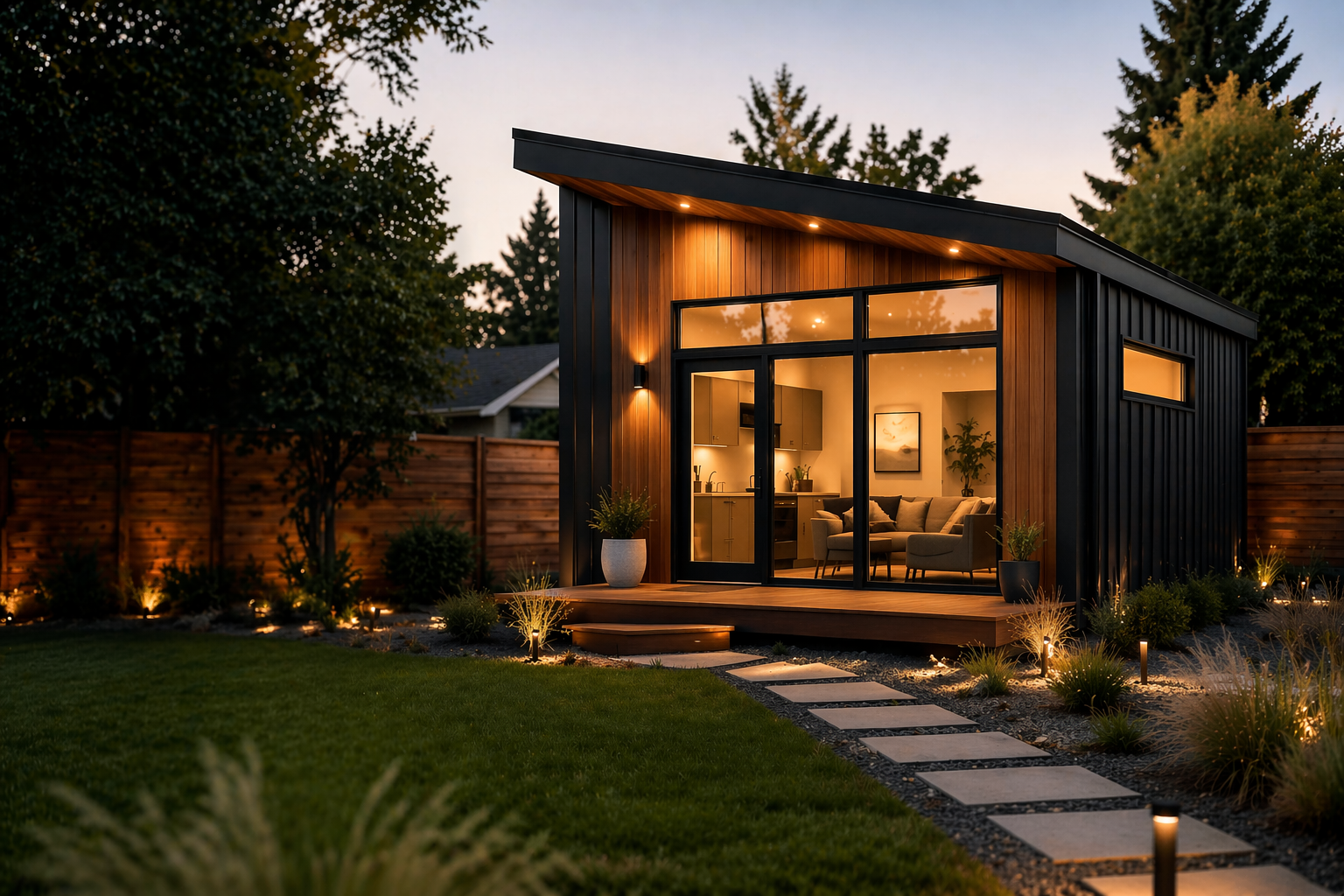 Modern backyard ADU concept