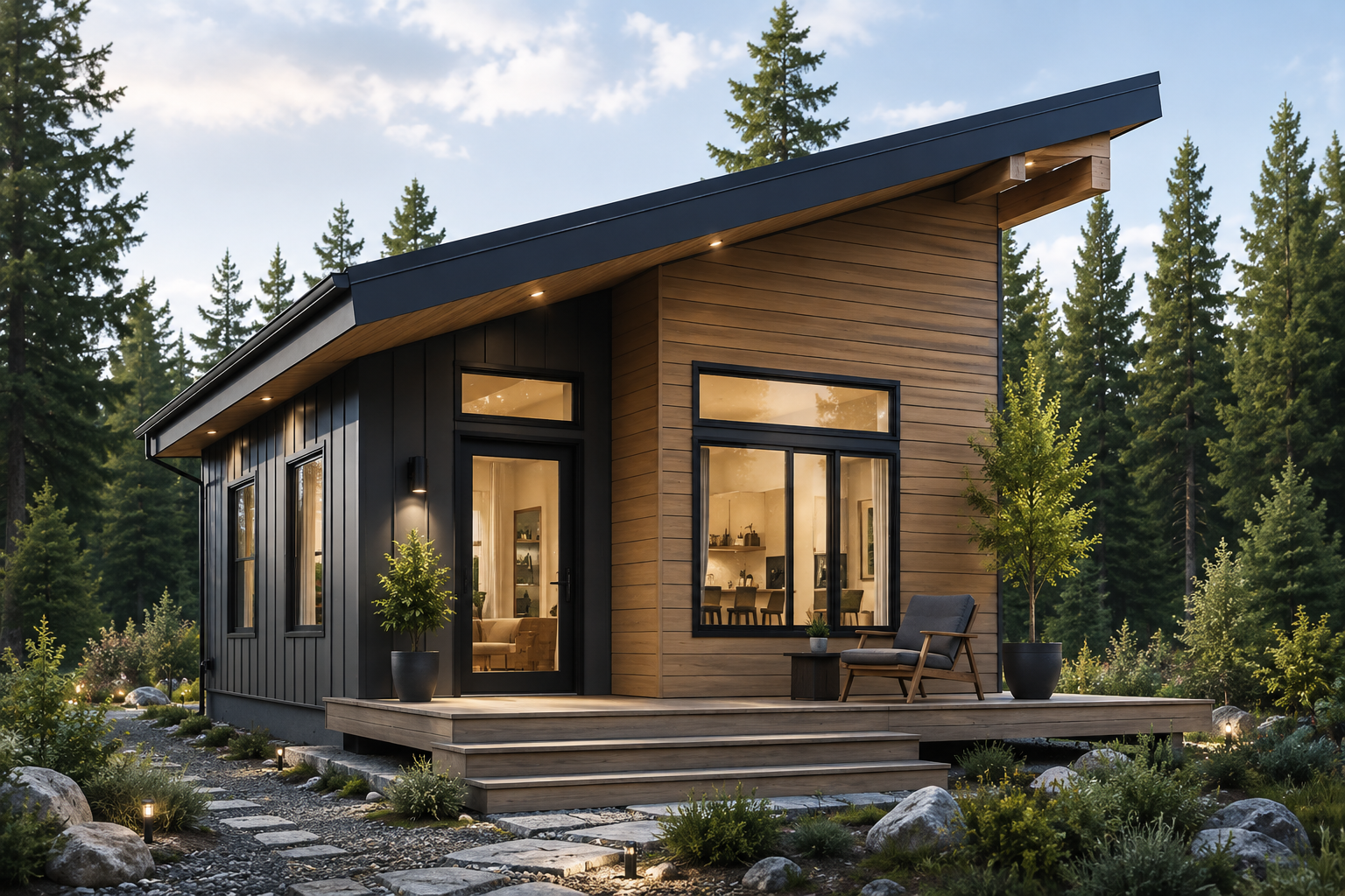 TRIVĒVO Dwell shed-roof model concept
