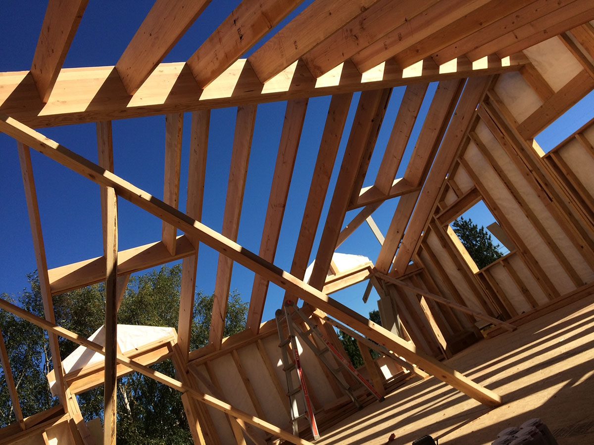 Browns Point ADU roof framing detail