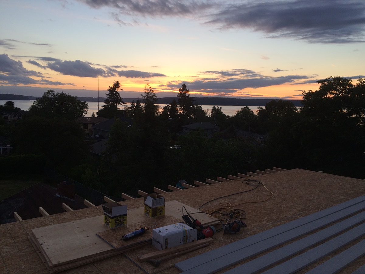 Browns Point ADU wall framing