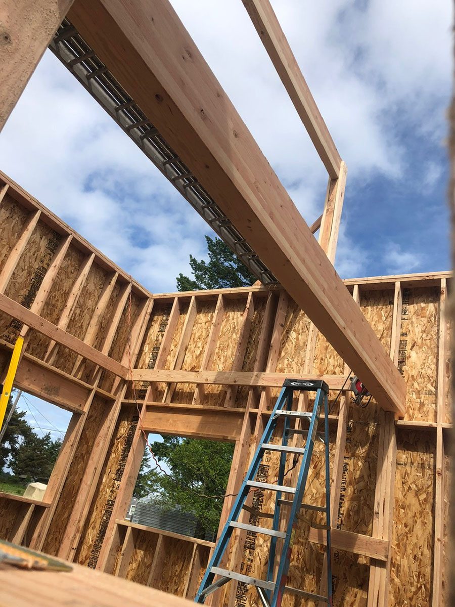 Lakebay Shabin beam and interior framing