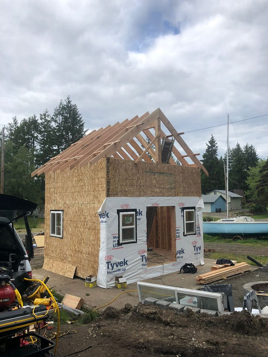 Lakebay Shabin roof framing