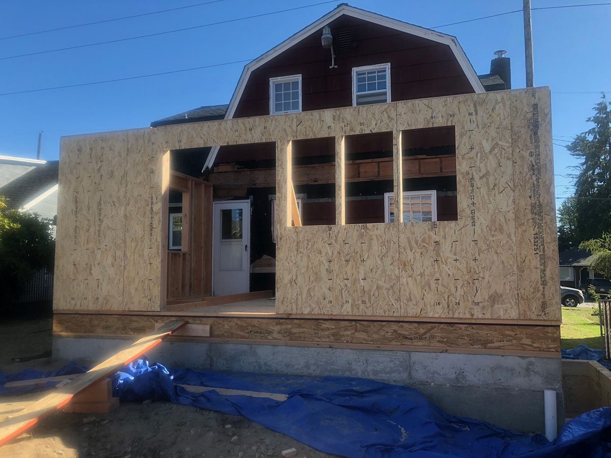 North End Addition wall framing
