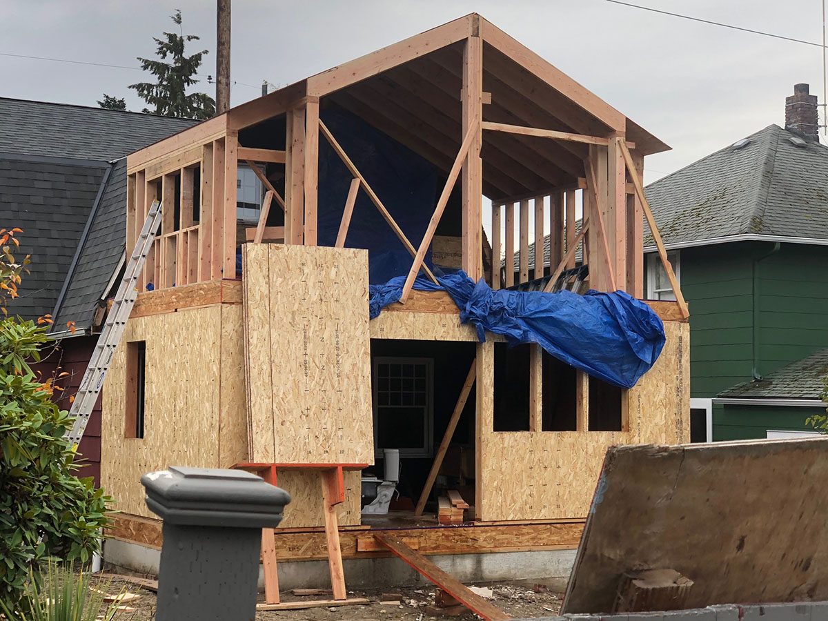 North End Addition roof framing